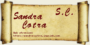Sandra Čotra vizit kartica